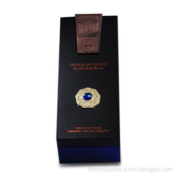 Cardboard Wine Gift Box with Crystal Decoration, Customized Logos and Sizes are Accepted
